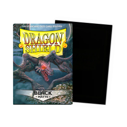 Dragon Shield - Black (100 Matte Standard Size Sleeves)