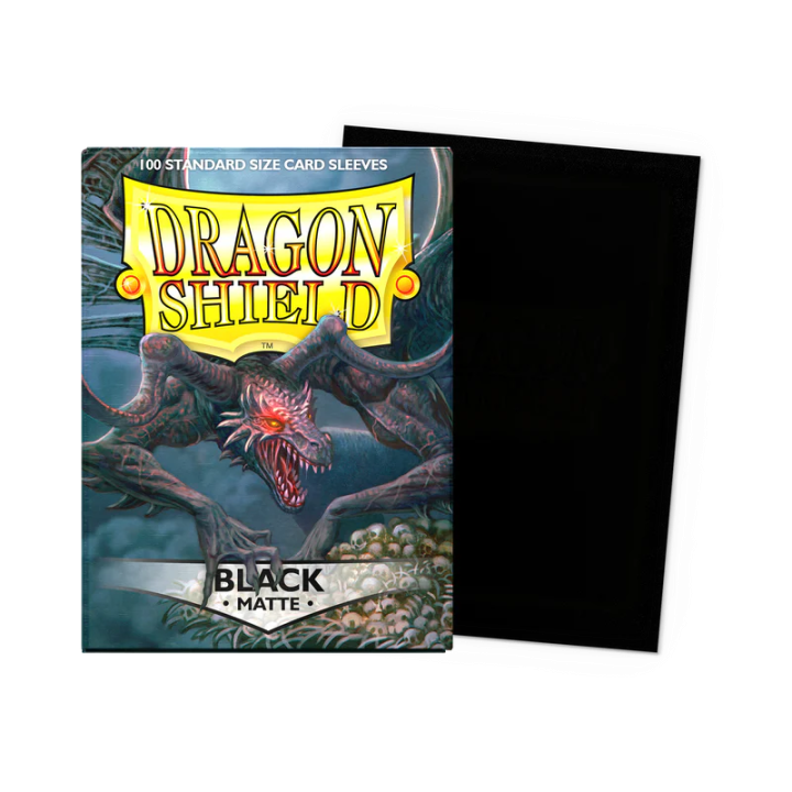 Dragon Shield - Black (100 Matte Standard Size Sleeves)