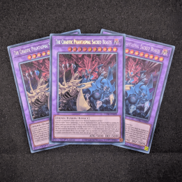 Chaos Origins - 3 x The Chaotic Phantasmal Sacred Beast - Secret Rare 1st Ed YuGiOh