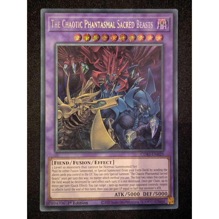 Chaos Origins - The Chaotic Phantasmal Sacred Beast - Secret Rare 1st Ed YuGiOh