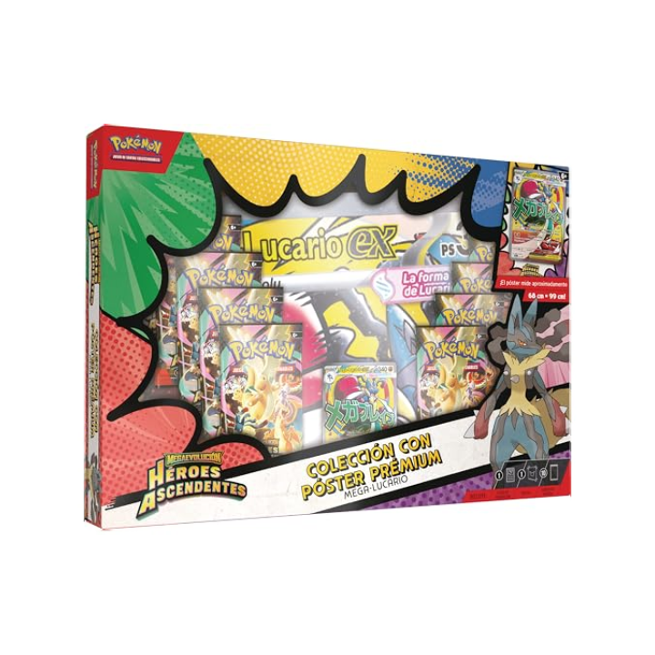 Ascended Heroes Premium Poster Collection Mega Lucario (Spanish)